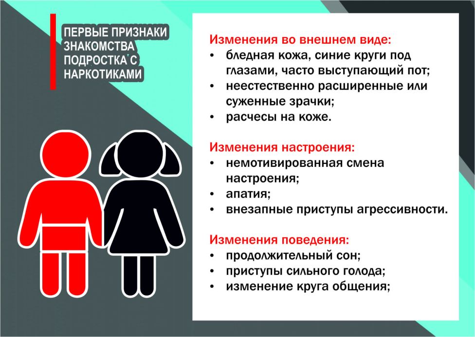 Листовка А6 Первые признаки знакомсива подростка с наркотиками 1 сторона 1 930c3